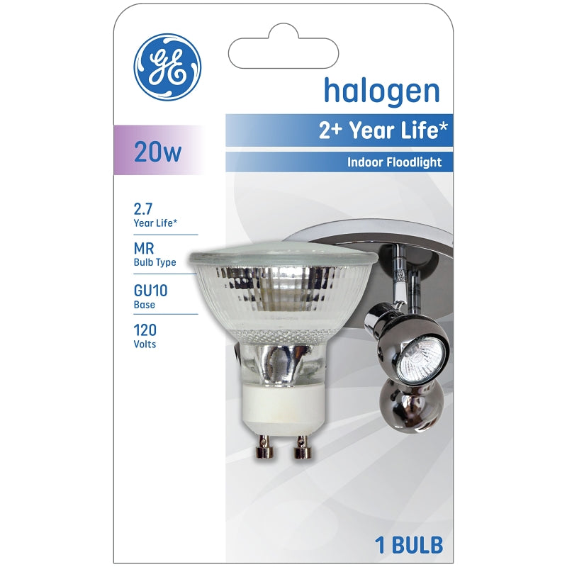GE GE 84940 Bulb, 20 W, GU10 Lamp Base, MR16 Lamp, 80 Lumens, 2600 K Color Temp, 3000 hr Average Life ELECTRICAL GE