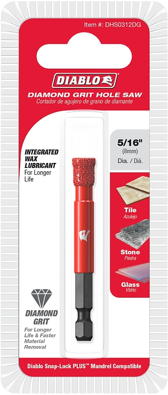 DIABLO Diablo DHS0312DG Diamond Grit Hole Saw, 5/16 in Dia TOOLS DIABLO