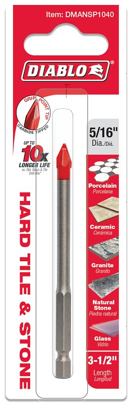 DIABLO Diablo DMANSP1040 Drill Bit, 5/16 in Dia, 3-1/2 in OAL, Hex Shank TOOLS DIABLO
