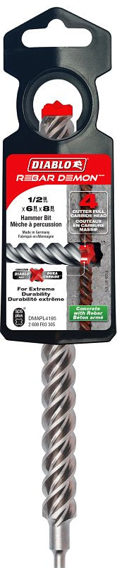 DIABLO Diablo Demon DMAPL4185 Drill Bit, 1/2 in Dia, 8 in OAL, SDS-Plus Shank
