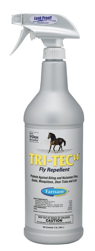 FARNAM Farnam Tri-Tec 14 46512 Fly Repellent, Liquid, Milky White, 32 oz Bottle