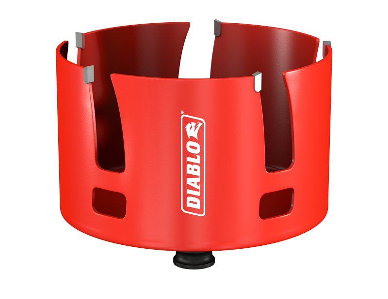 DIABLO Diablo Demo Demon DHS4250CTR Hole Saw, 4-1/4 in Dia, 2-3/8 in D Cutting, 1-5/8 in Arbor, Carbide Cutting Edge