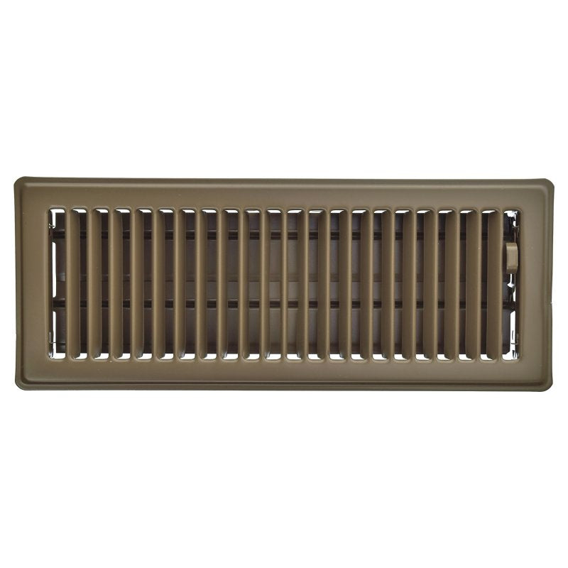 IMPERIAL Imperial RG3657 Floor Register, 12 in W, Steel, Chocolate, Powder-Coated PLUMBING, HEATING & VENTILATION IMPERIAL