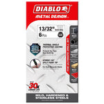 DIABLO Diablo Metal Demon DMD1332JP1 Drill Bit, 13/32 in Dia, 5.2 in OAL, Three-Flat Reduced Shank TOOLS DIABLO