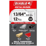 DIABLO Diablo Metal Demon DMD1364JP1 Drill Bit, 13/64 in Dia, 3.4 in OAL, Three-Flat Shank TOOLS DIABLO