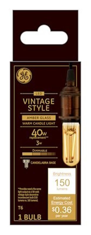 GE 42220 VINTAGE SMALL 40W AMBER ELECTRICAL GE