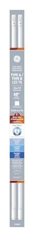 GE GE 93130867 Hybrid Color Select LED Light Bulb, Linear Type A, T8 Lamp, Medium Bi-Pin Lamp Base, Frost