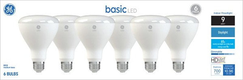 GE GE 46976 LED Light Bulb, Spot and Flood, BR30 Lamp, 65 W Equivalent, E26 Medium Screw-In Lamp Base, Yes, Frosted ELECTRICAL GE