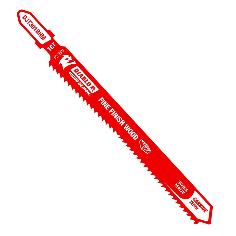 DIABLO Diablo Wood Demon DJT301BHM Jig Saw Blade, 4-5/8 in L, 12 TPI, Carbide Cutting Edge TOOLS DIABLO