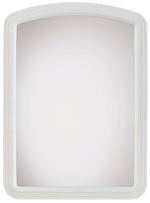 RENIN Renin 20-0410 Macau Framed Mirror, 22 in W, 16 in H, Rectangular, Plastic Frame, White Frame HOUSEWARES RENIN