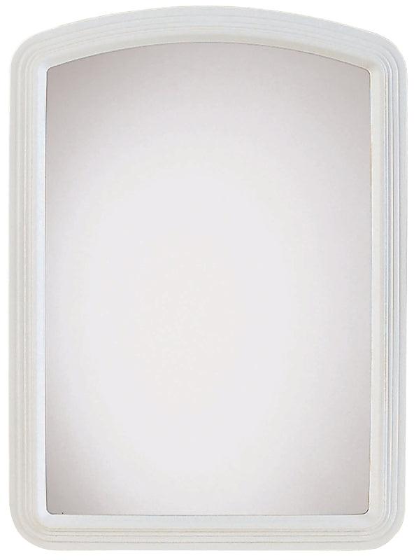 RENIN Renin 20-0410 Macau Framed Mirror, 22 in W, 16 in H, Rectangular, Plastic Frame, White Frame HOUSEWARES RENIN