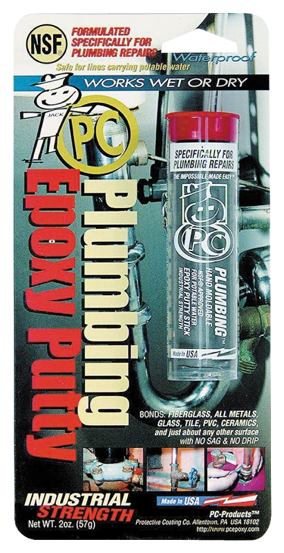 PROTECTIVE COATING Protective Coating PC-Plumbing Series 025598 2-Part Epoxy Putty, Solid, Gray, 2 oz