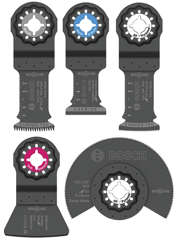 BOSCH Bosch Starlock OSL005C Oscillating Blade, 1-1/4 in, 2 in, 3-1/2 in, HCS TOOLS BOSCH