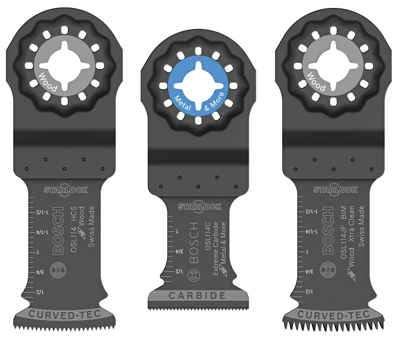 BOSCH Bosch Starlock OSL003VP Oscillating Blade Set, 1-1/4 in, Carbide/HCS