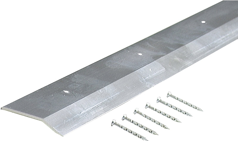 M-D M-D 66084 Carpet Trim, 36 in L, 1.98 in W, Smooth Surface, Aluminum, Polished