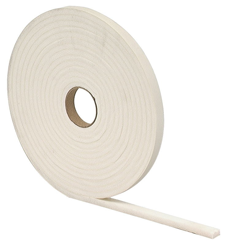 M-D M-D 02758 Foam Tape, 1/2 in W, 17 ft L, 1/4 in Thick, PVC, White
