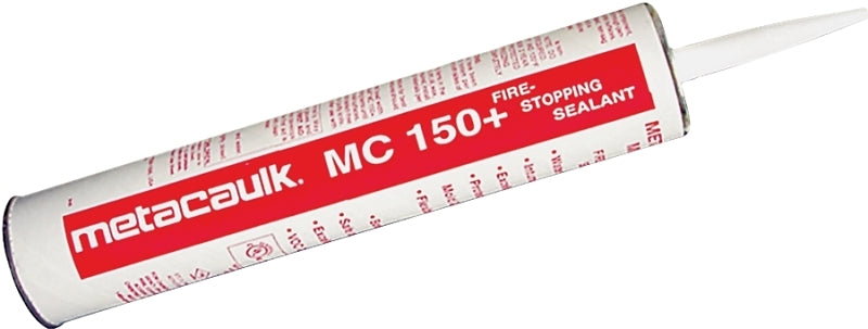 METACAULK Metacaulk MC 150+ Series 66648 Firestop Sealant, Red, 40 to 120 deg F, 10.3 oz Cartridge PAINT METACAULK