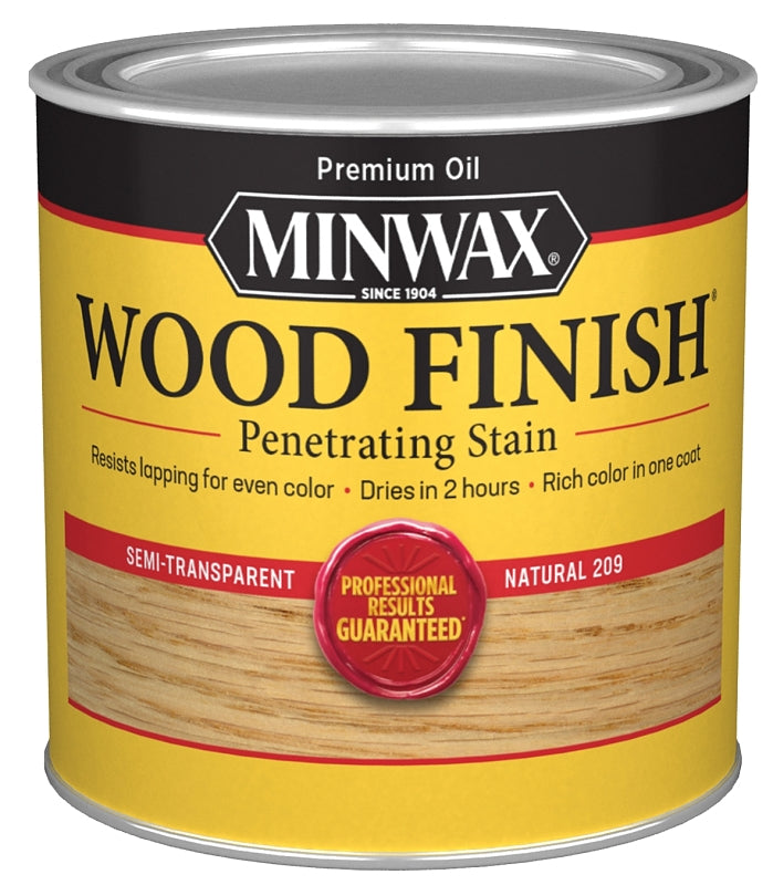 MINWAX Minwax 220904444 Wood Stain, Natural, Liquid, 0.5 pt Can PAINT MINWAX