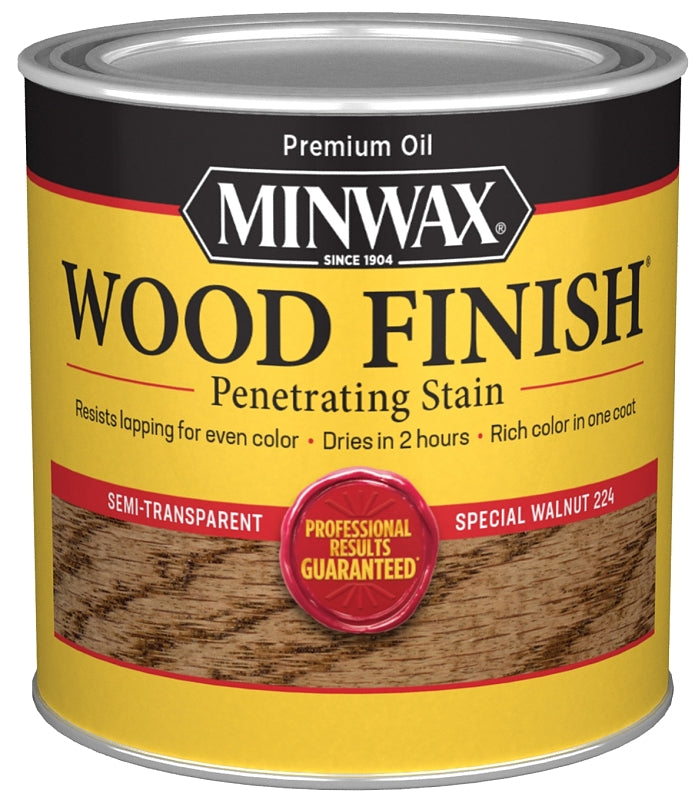 MINWAX Minwax 222404444 Wood Stain, Special Walnut, Liquid, 0.5 pt Can PAINT MINWAX