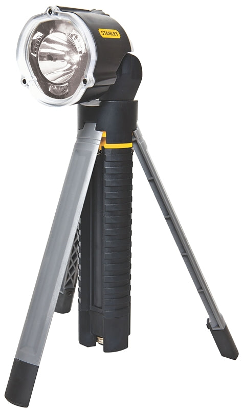 STANLEY STANLEY 95-112B Tripod Flashlight, AA Battery, LED Lamp, 30 Lumens, 246 ft Beam Distance, 41 hr Run Time, Black ELECTRICAL STANLEY