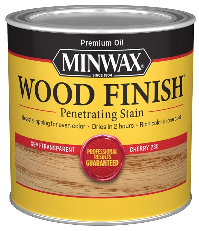 MINWAX Minwax 223504444 Wood Stain, Cherry, Liquid, 0.5 pt, Can PAINT MINWAX