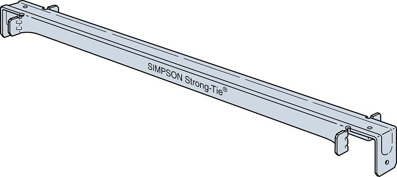 SIMPSON STRONG-TIE Simpson Strong-Tie TSBR TSBR2-24 Truss Spacer Restraint, 22 ga Gauge, Steel, Galvanized/Zinc