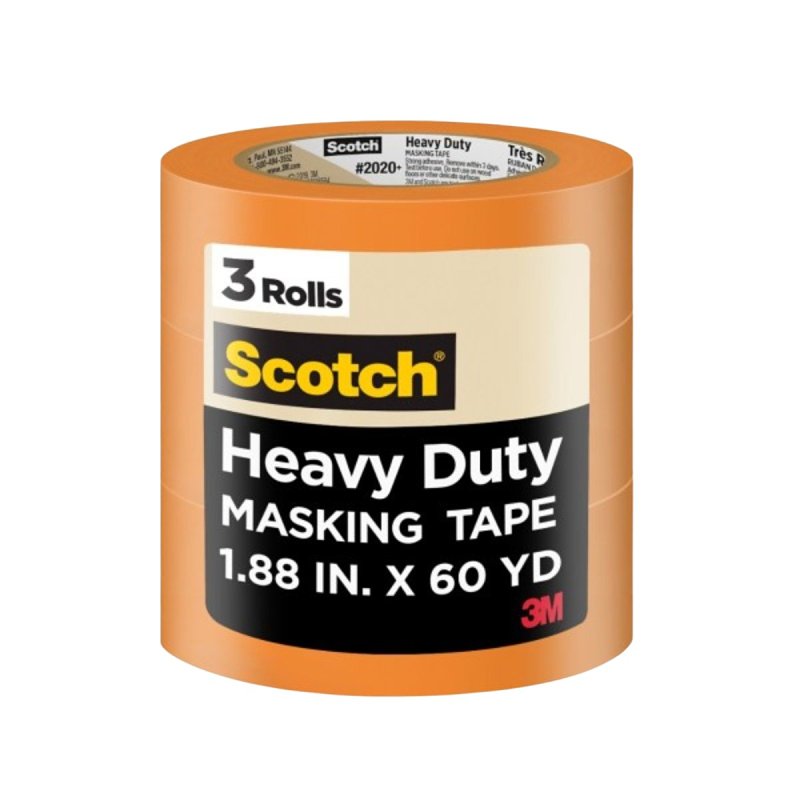 SCOTCH Scotch 2020-48EP3 Masking Tape, 55 m L, 48 mm W, Beige