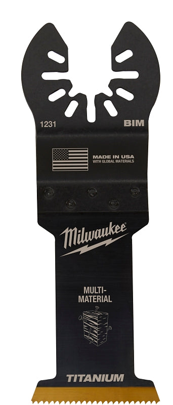 MILWAUKEE Milwaukee 49-25-1231 Blade, 1-3/8 in, 1-5/8 in D Cutting, HCS/Titanium, 1/PK