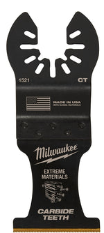 MILWAUKEE Milwaukee 49-25-1521 Blade, 1-3/8 in, 2 in D Cutting, Carbide/HCS/Titanium, 1/PK TOOLS MILWAUKEE