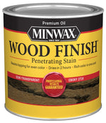 MINWAX Minwax 227184444 Wood Stain, Ebony, Liquid, 0.5 pt Can