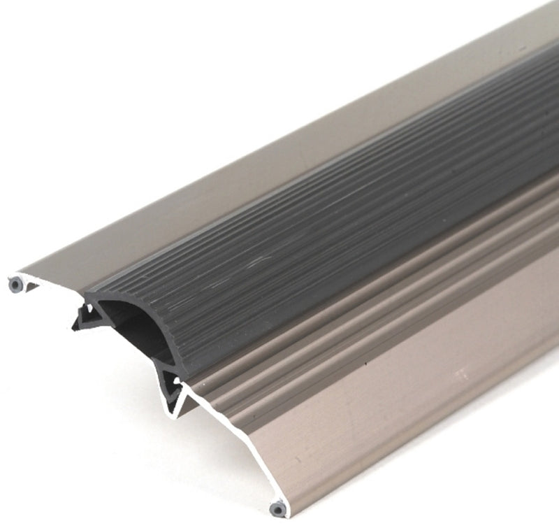 M-D M-D 49004 Heavy-Duty Threshold, 36 in L, 3-3/4 in W, Low Profile, Aluminum, Satin Nickel
