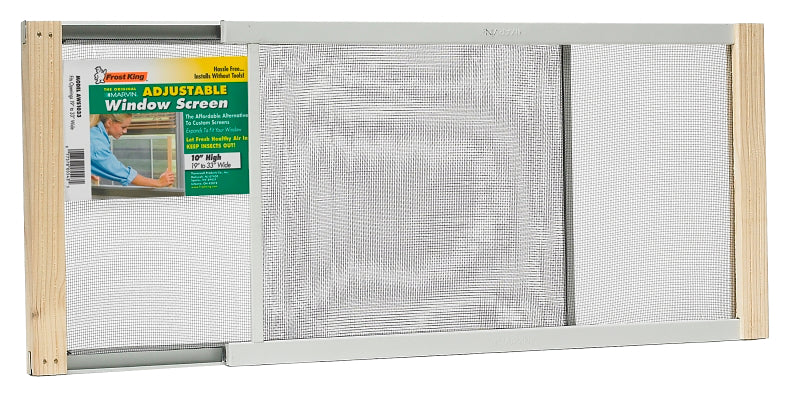 FROST KING Frost King W.B. Marvin AWS1033 Window Screen, 10 in L, 19 to 33 in W, Aluminum HARDWARE & FARM SUPPLIES FROST KING