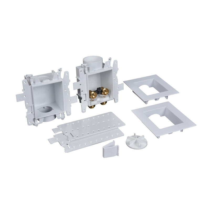 OATEY Oatey 37608 Washing Machine Connection Box, 1/4 in, PVC, 14.13 in L, 3.38 in W, 4.85 in H PLUMBING, HEATING & VENTILATION OATEY