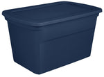 STERILITE Sterilite 17367406 Storage Tote, Plastic, Marine Blue, 30-1/2 in L, 20-1/4 in W, 17-1/8 in H