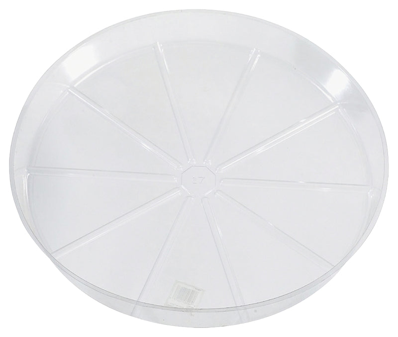 MAT - MIDWEST AIR TECHNOLOGY Gardener's Blue Ribbon VS4 Plant Saucer, 4 in Dia, Round, Plastic, Clear