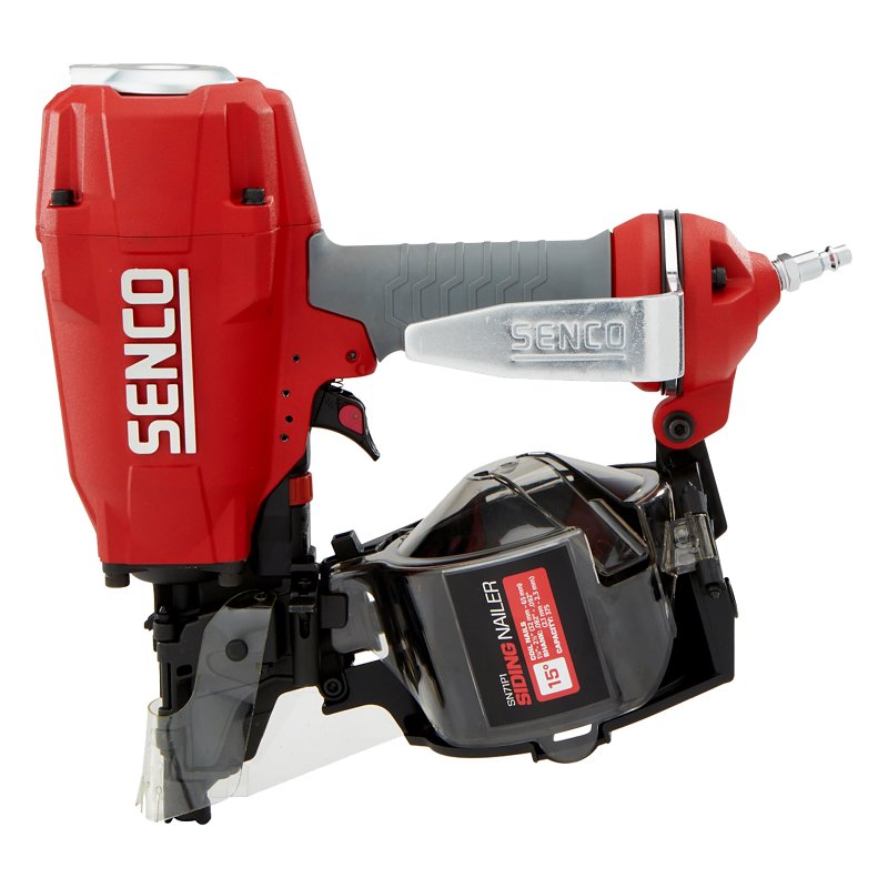 SENCO PRODUCTS Senco SN71P1 Coil Siding Nailer, 250 to 375 Magazine, 15 deg Collation, Plastic, Wire Collation, 4.6 scfm Air
