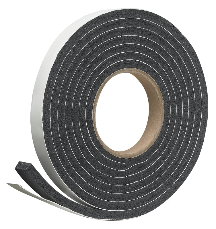 FROST KING Frost King R534H Foam Tape, 3/4 in W, 10 ft L, 5/16 in Thick, Rubber, Black