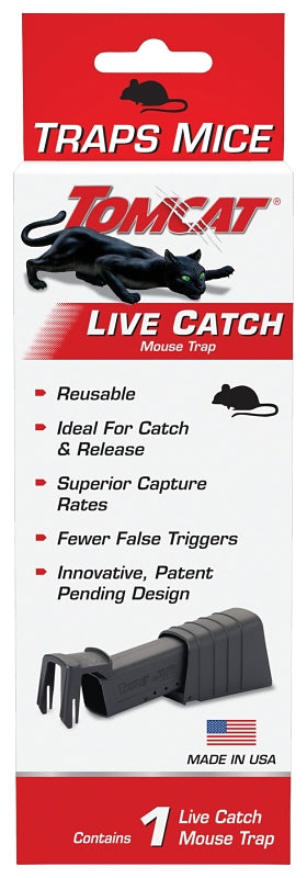 TOMCAT Tomcat 0362010 Live Catch Mouse Trap, Reusable, Plastic, 1/PK LAWN & GARDEN TOMCAT