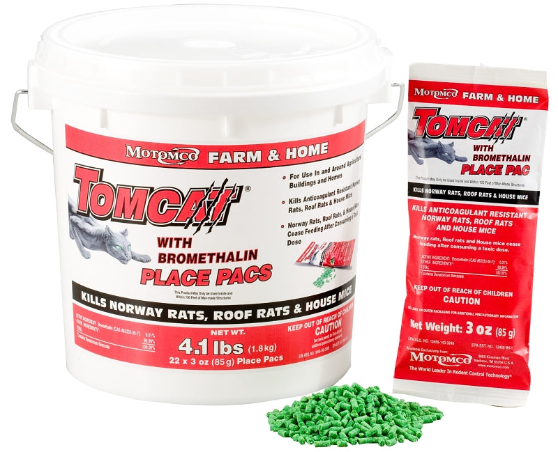 TOMCAT Tomcat BL22022 Rat and Mouse Poison, Granular, 3 oz Pail LAWN & GARDEN TOMCAT