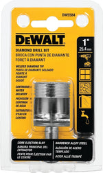 DEWALT DEWALT DW5584 Drill Bit, 1 in Dia, 2-1/4 in OAL, Spiral Flute, 3/8 in Dia Shank, Round Shank TOOLS DEWALT