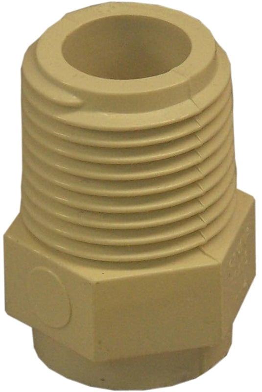 NIBCO Nibco T00060D Pipe Adapter, 1/2 in, Slip x MIP, CPVC, SCH 40 Schedule PLUMBING, HEATING & VENTILATION NIBCO