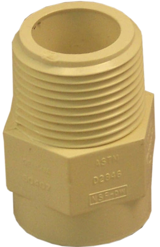 NIBCO Nibco T00070D Pipe Adapter, 3/4 in, Slip-Joint x MIP, CPVC, SCH 40 Schedule PLUMBING, HEATING & VENTILATION NIBCO