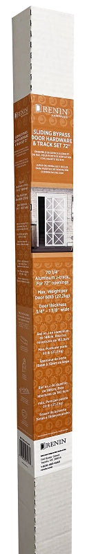 RENIN Renin BP210K-07200-AL Sliding Bypass Door Hardware and Track Set, 72 in L Track, Aluminum HARDWARE & FARM SUPPLIES RENIN