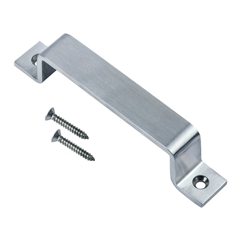 RENIN Renin Cairns Series BD450-SS Barn Door Handle, 163 mm H Handle, Satin Nickel HARDWARE & FARM SUPPLIES RENIN