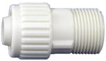 FLAIR-IT Flair-It 16872 Tube to Pipe Adapter, 3/4 in, PEX x MPT, Polyoxymethylene, White, 1/PK LAWN & GARDEN FLAIR-IT