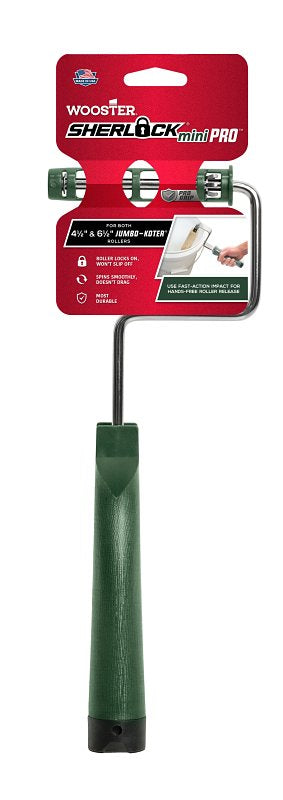 WOOSTER BRUSH Wooster RR013 Roller Frame, 12 in L, 4-1/2, 6-1/2 in L Roller, Polypropylene Handle, Threaded Handle PAINT WOOSTER BRUSH
