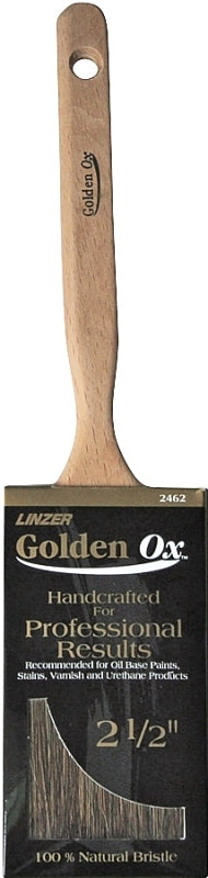 LINZER Linzer WC 2462-2.5 Paint Brush, 2-1/2 in W, 2-3/4 in L Bristle, Very Fine China Bristle, Flat Sash Handle PAINT LINZER