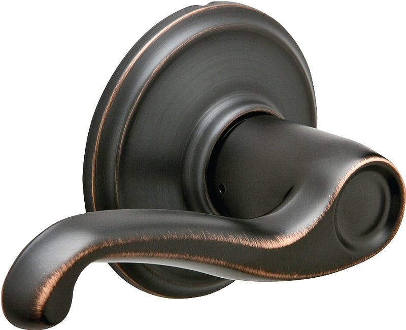 SCHLAGE LOCK Schlage F Series F10V FLA 716 Passage Lever, Mechanical Lock, Aged Bronze, Metal, Residential, 2 Grade HARDWARE & FARM SUPPLIES SCHLAGE LOCK