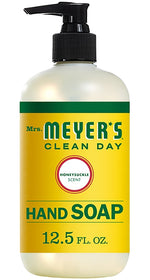 MRS. MEYERS Mrs. Meyer's 17425 Hand Soap, Liquid, Honeysuckle, 12.5 oz Bottle