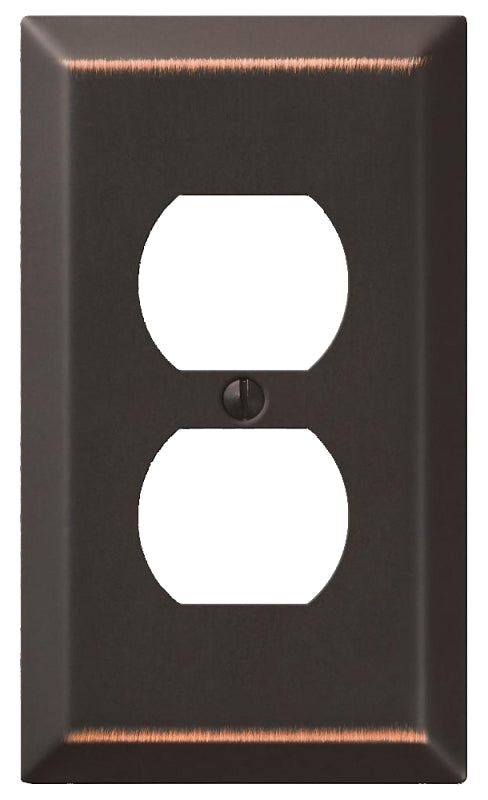 AMERELLE AmerTac 163DDB Duplex Outlet Wallplate, 1-Gang, Steel, Aged Bronze ELECTRICAL AMERELLE